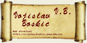 Vojislav Boškić vizit kartica
